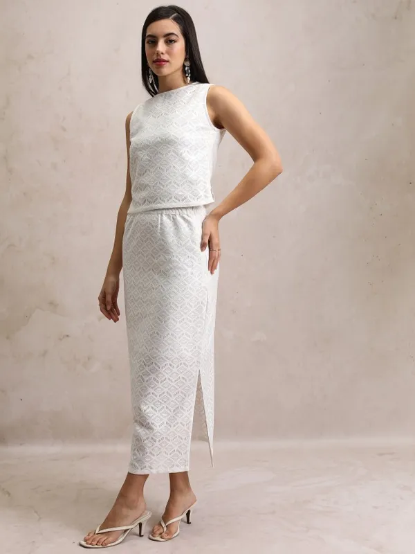  Tokyo Talkies Women White Co-Ords
