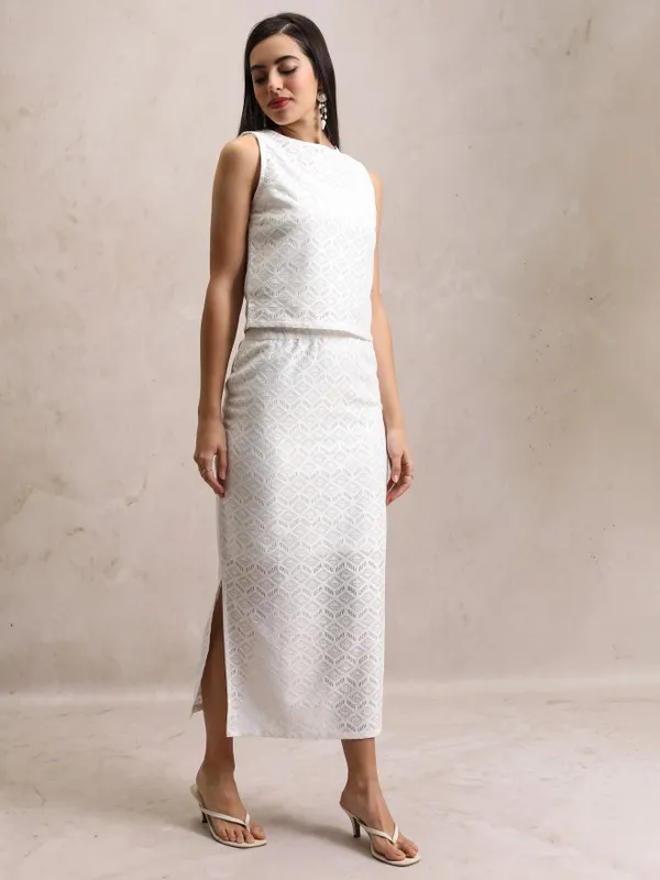  Tokyo Talkies Women White Co-Ords