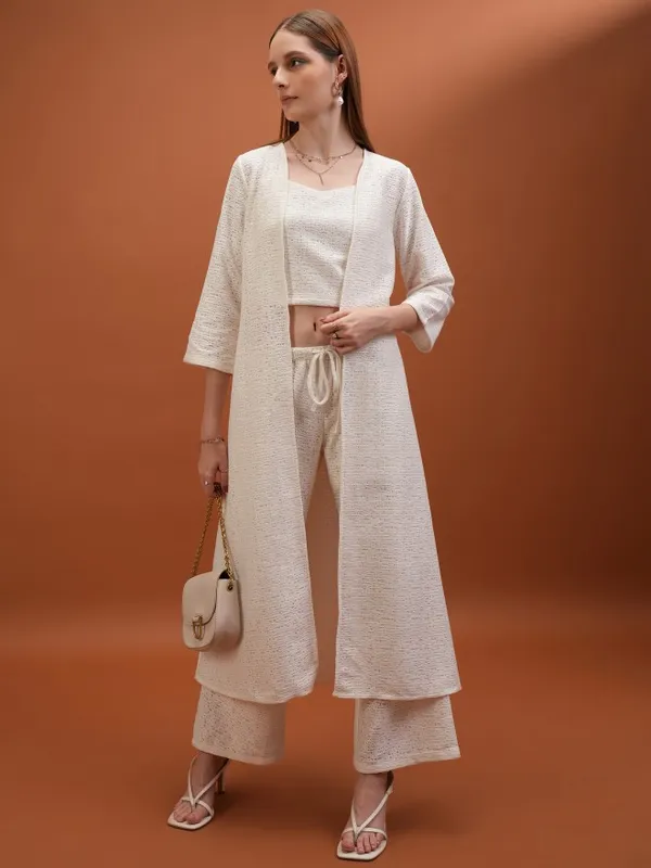  Tokyo Talkies Women White Co-Ords