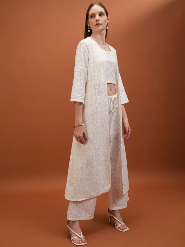  Tokyo Talkies Women White Co-Ords