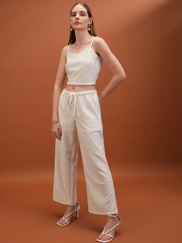  Tokyo Talkies Women White Co-Ords
