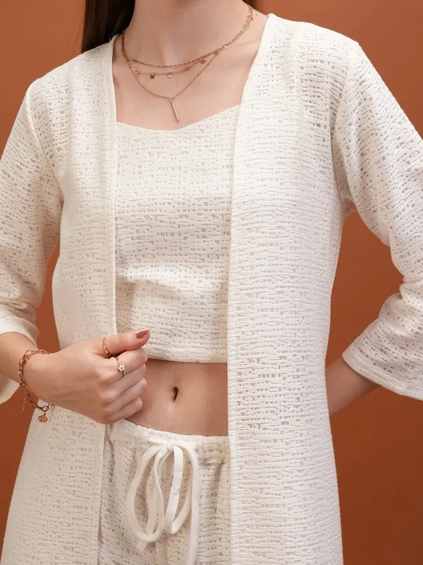  Tokyo Talkies Women White Co-Ords