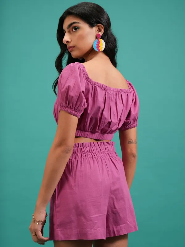Women Top With Shorts Co-Ords