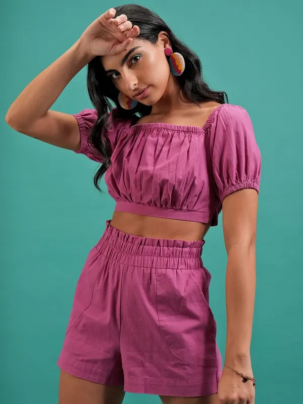  Tokyo Talkies Women Pink Co-Ords