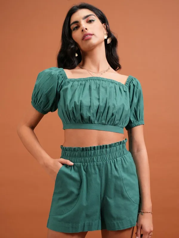  Tokyo Talkies Women Green Co-Ords