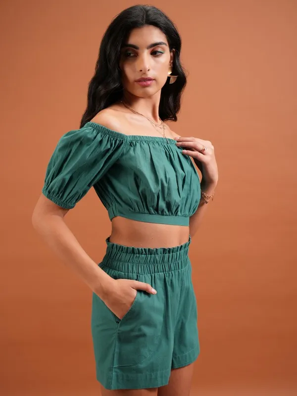  Tokyo Talkies Women Green Co-Ords