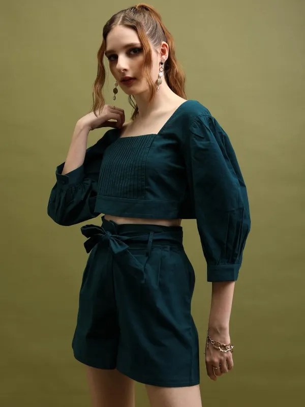  Tokyo Talkies Women Teal Co-Ords