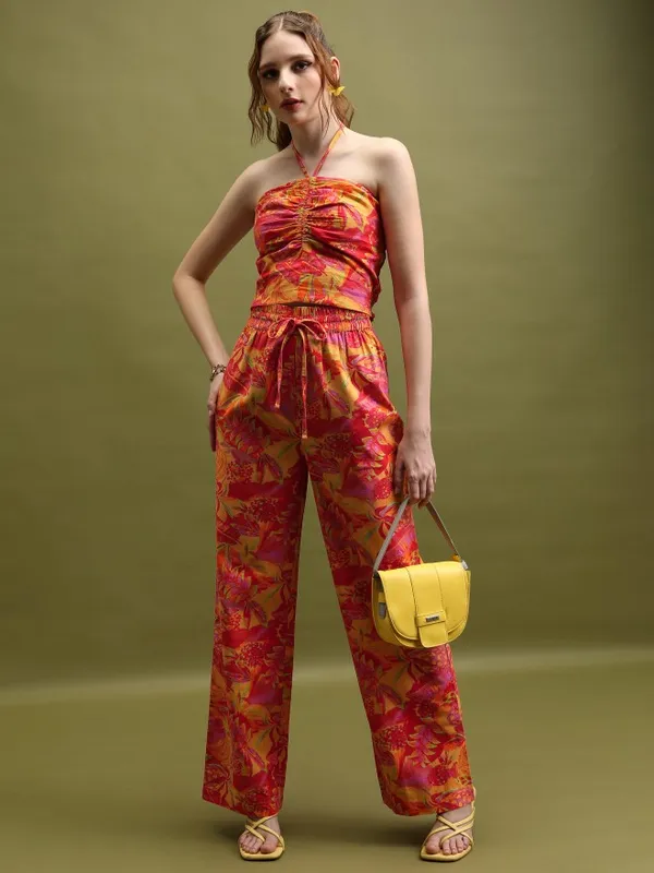  Tokyo Talkies Women Orange Co-Ords