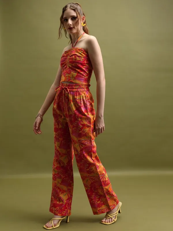  Tokyo Talkies Women Orange Co-Ords