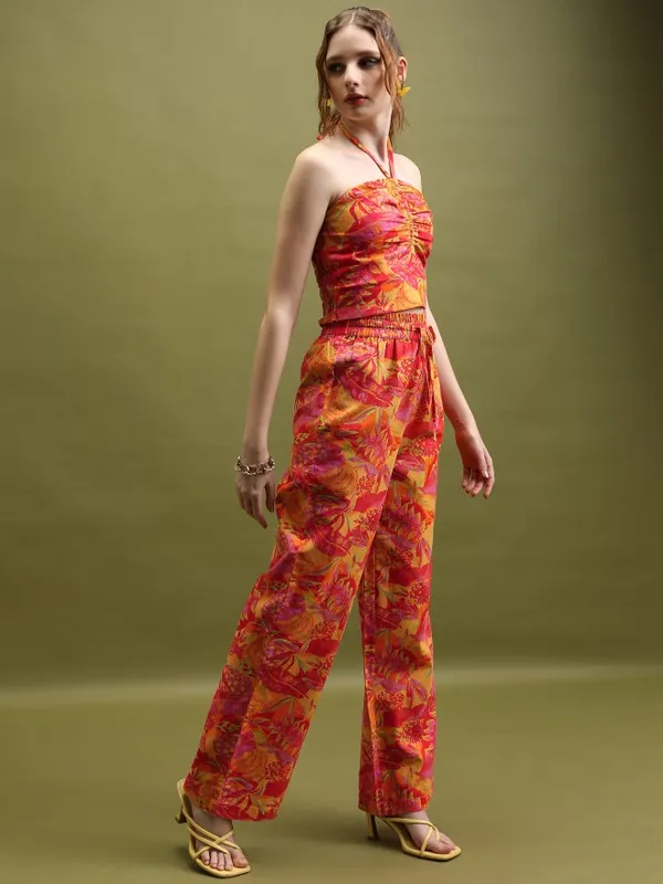  Tokyo Talkies Women Orange Co-Ords