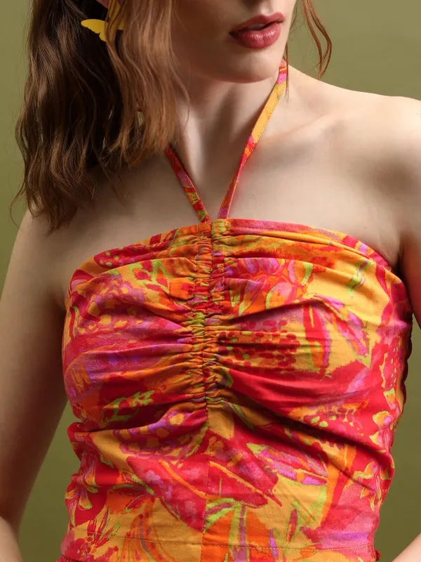  Tokyo Talkies Women Orange Co-Ords