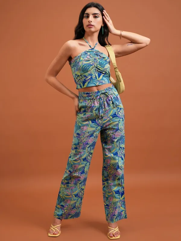  Tokyo Talkies Women Blue Co-Ords