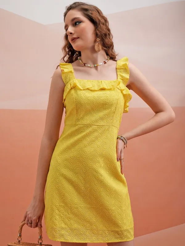 Self Design Fit And Flare Dress