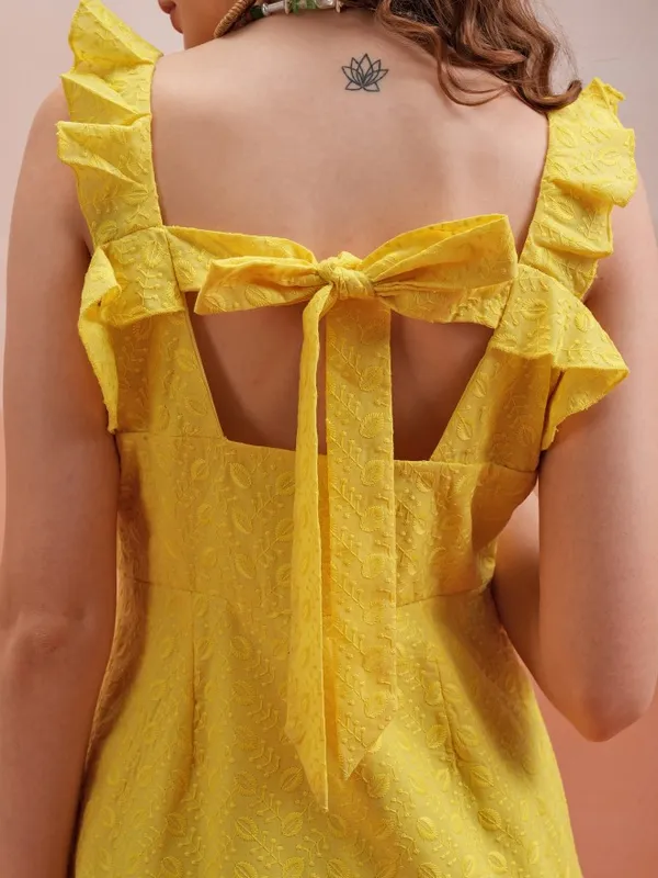 Self Design Fit And Flare Dress