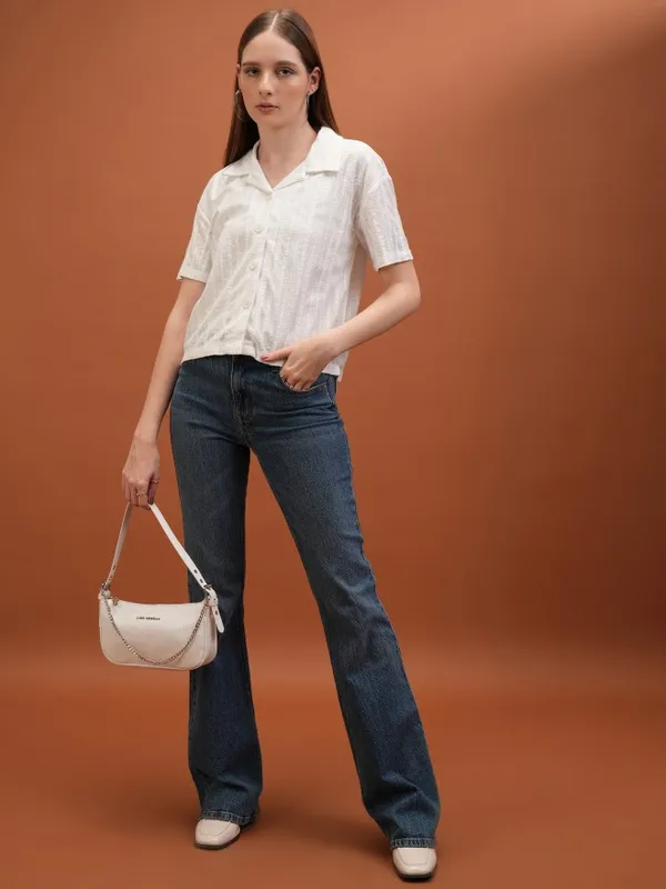 Self Design Shirt Style Top