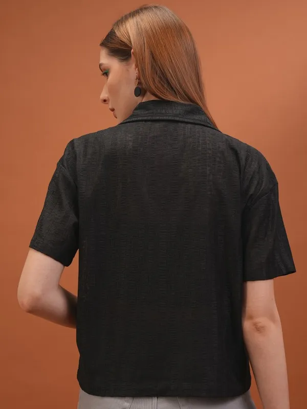 Self Design Shirt Style Top