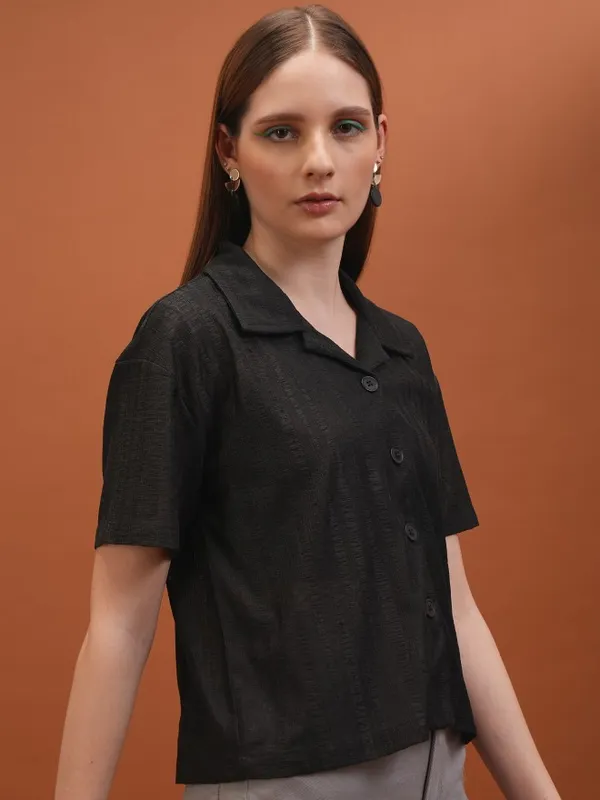 Self Design Shirt Style Top