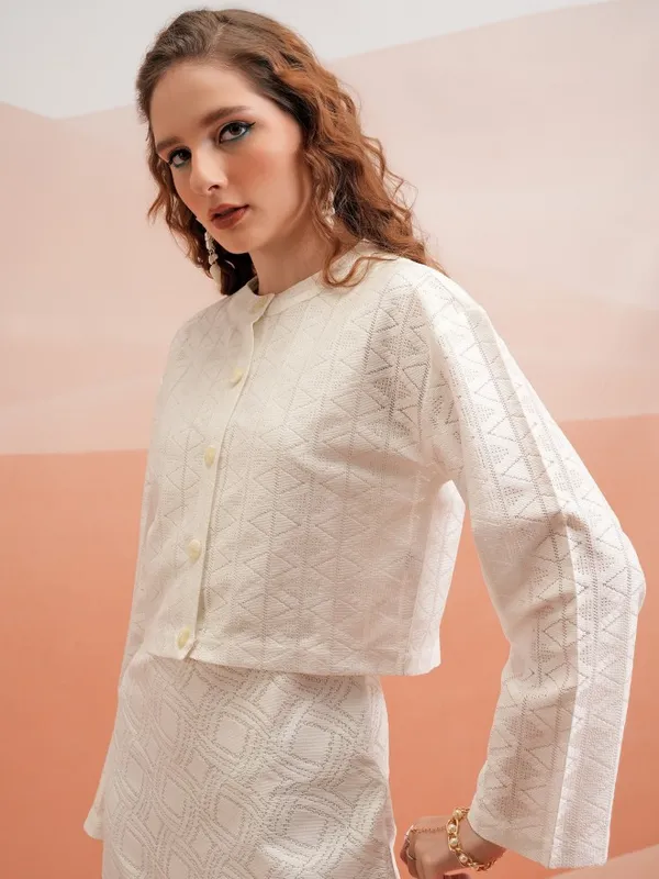  Tokyo Talkies Women White Solid Shirt Style Tops