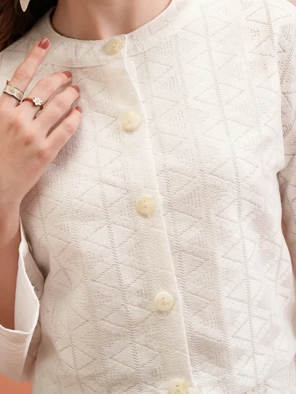  Tokyo Talkies Women White Solid Shirt Style Tops