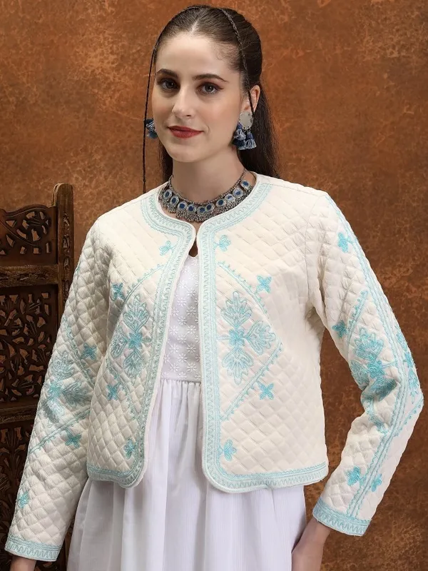 Women Self Design Jacket