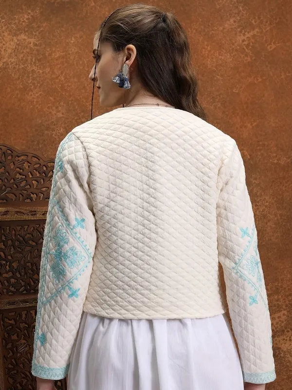 Women Self Design Jacket