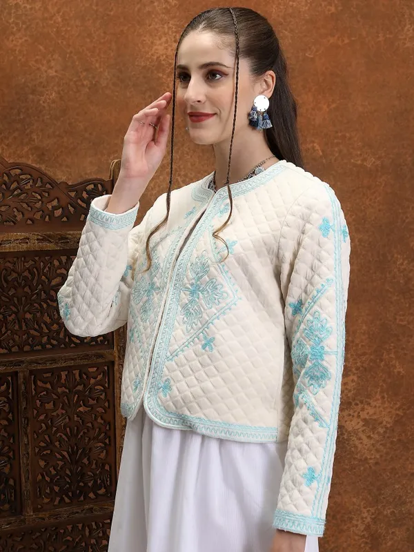 Women Self Design Jacket