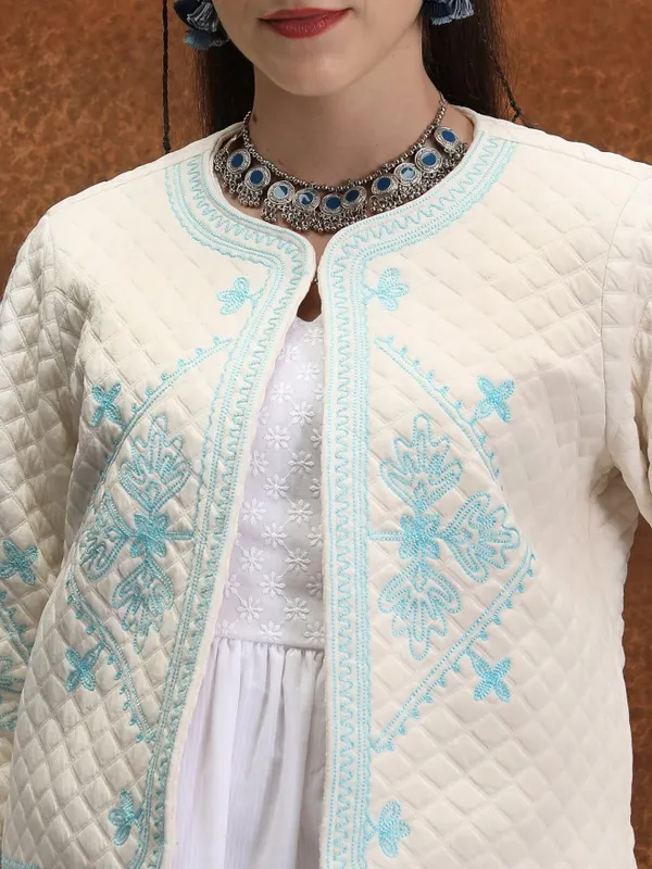 Women Self Design Jacket