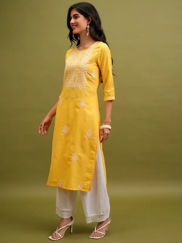 Embroidered Straight Kurta