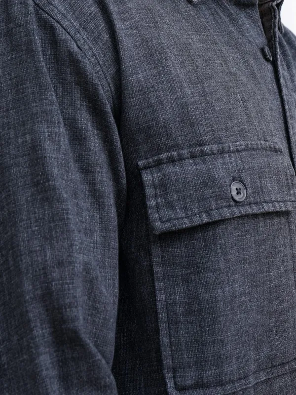  Locomotive Men Black Solid Oversized Fit Casual Shirts
