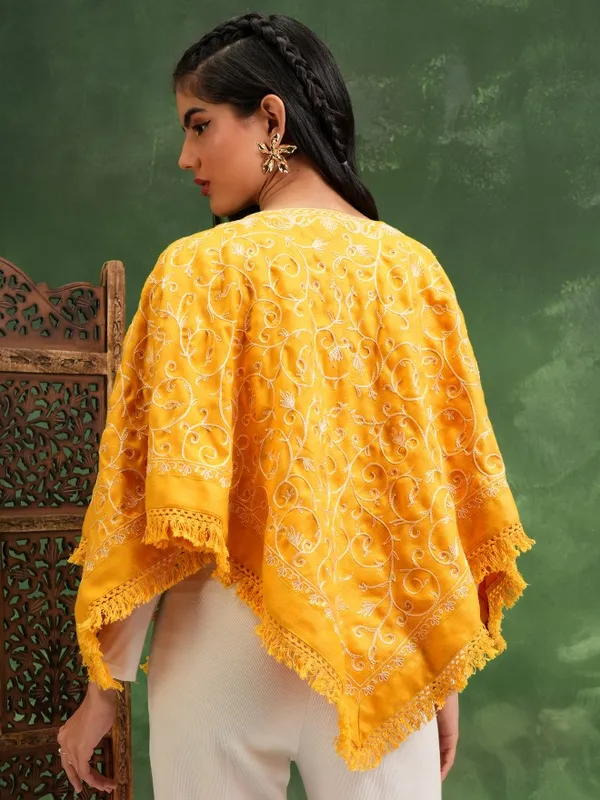 Embroidered Kaftan Top
