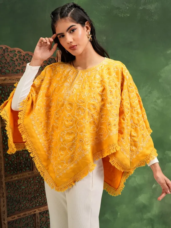 Embroidered Kaftan Top