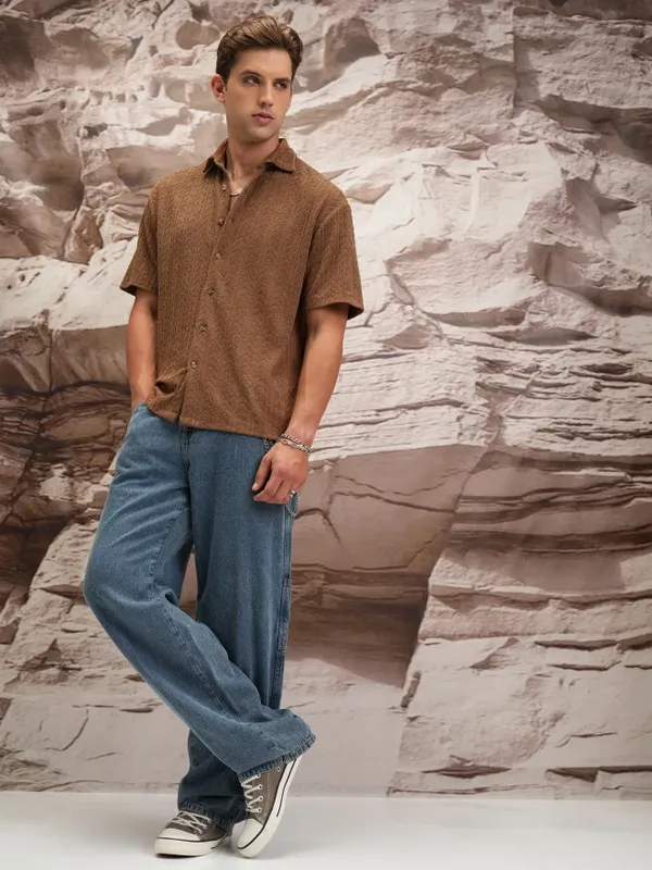 Men Oversized Fit Casual Shirt