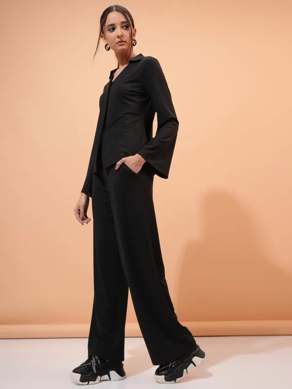 Tokyo Talkies Women Black Top With Trouser