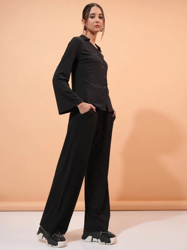Tokyo Talkies Women Black Top With Trouser