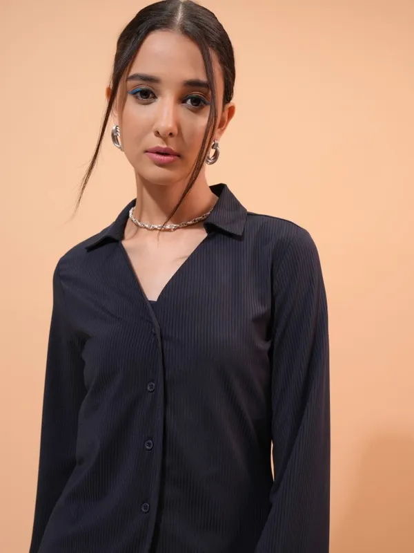 Tokyo Talkies Women Navy Blue Blazer With Trouser