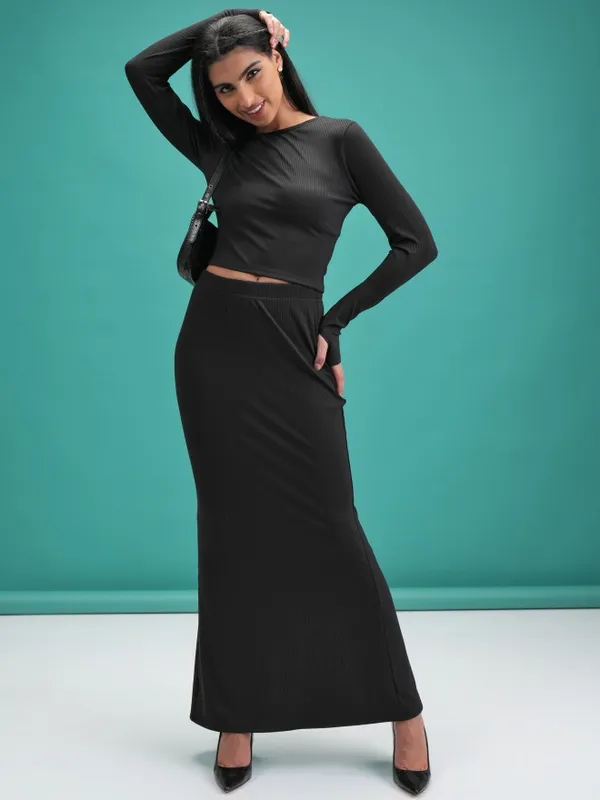  Tokyo Talkies Women Black Co-Ords