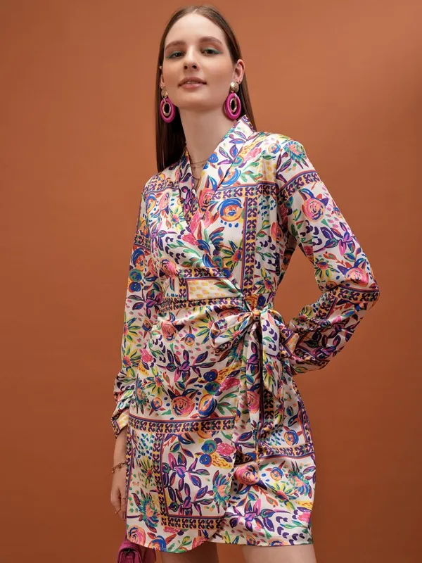 Printed Wrap Dress