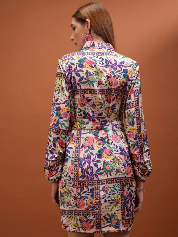 Printed Wrap Dress
