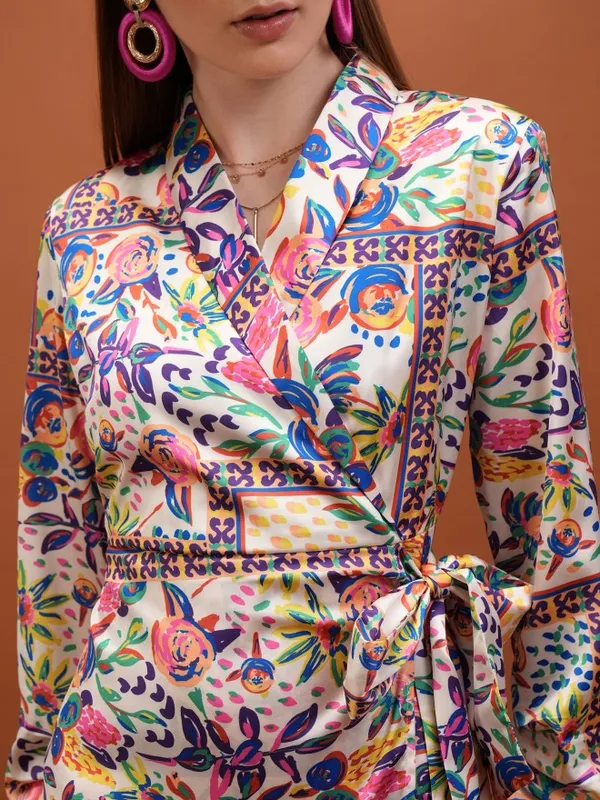 Printed Wrap Dress