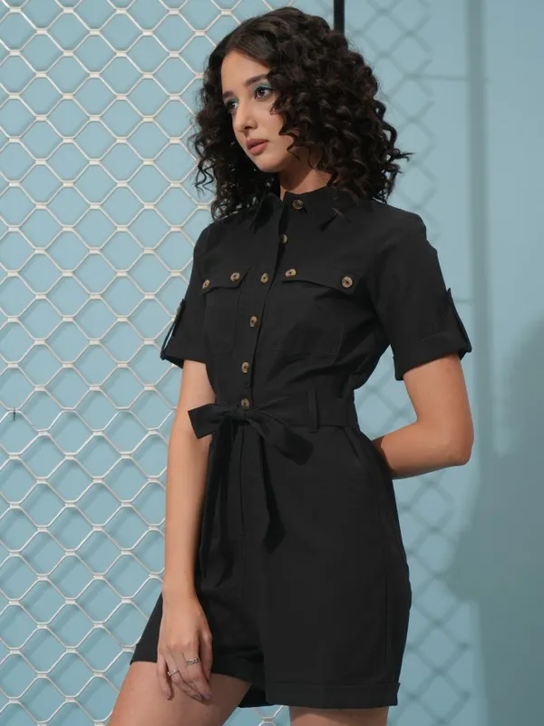 Solid Regular Fit Jumpsuit