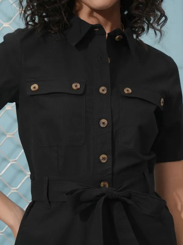 Solid Regular Fit Jumpsuit