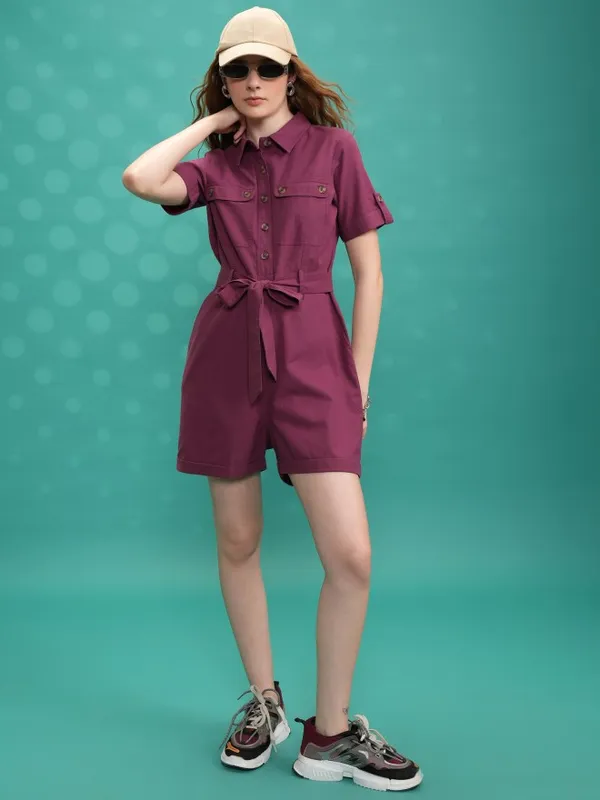 Solid Regular Fit Jumpsuit