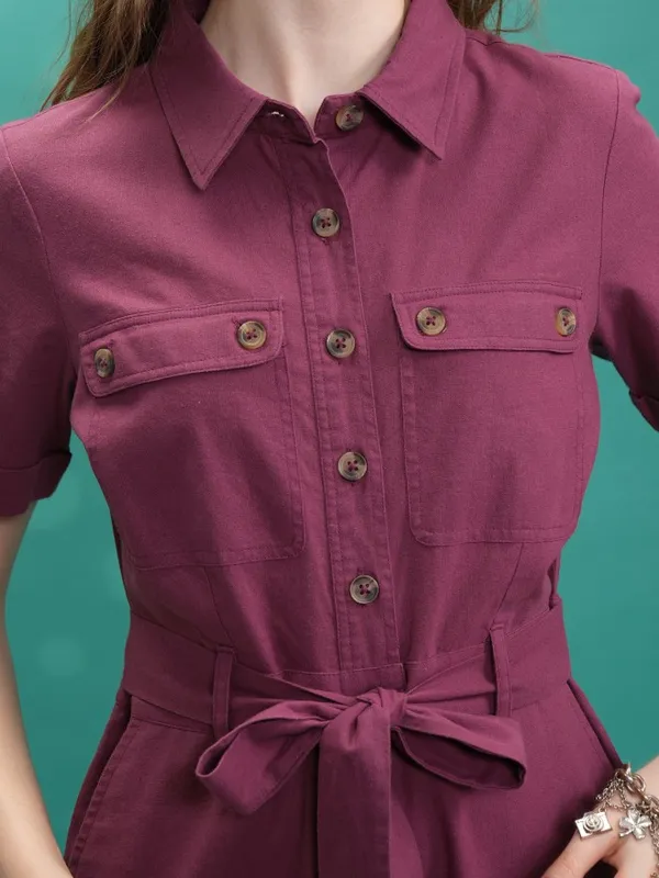 Solid Regular Fit Jumpsuit