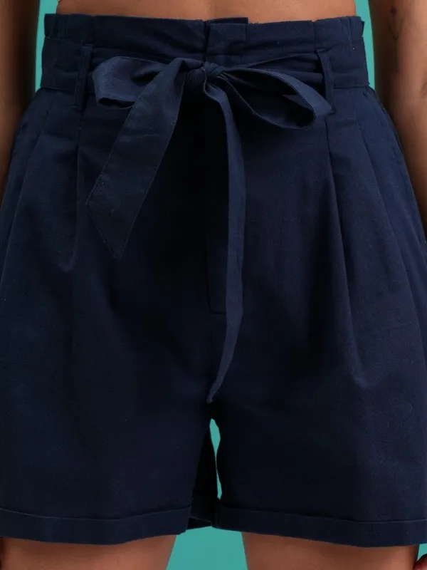  Tokyo Talkies Women Navy Blue Regular Fit Shorts