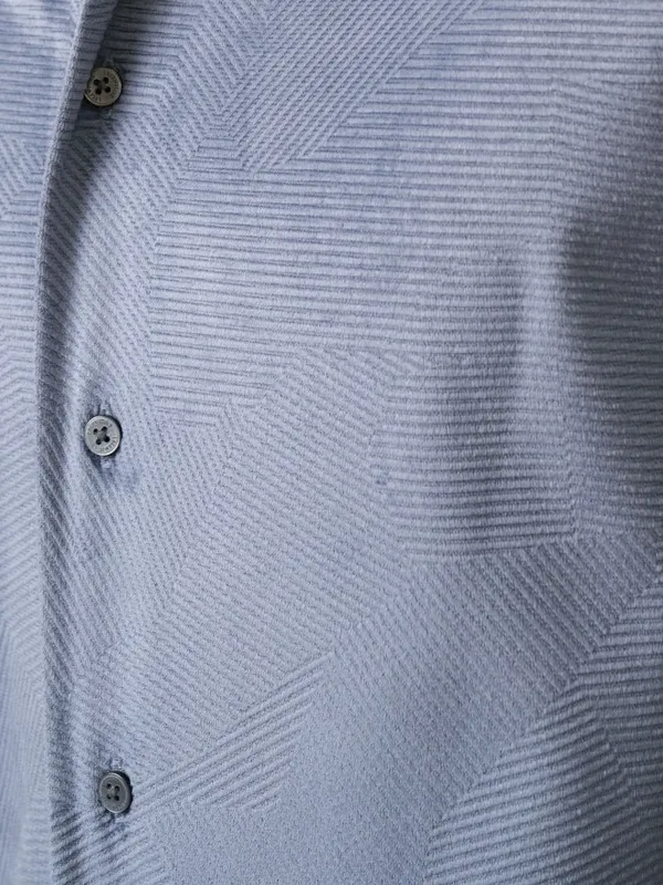  Locomotive Men Grey Self Design Slim Fit Casual Shirts