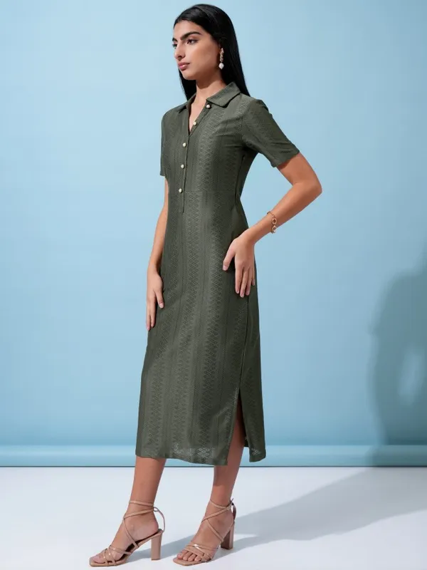 Self Design Shirt Dress