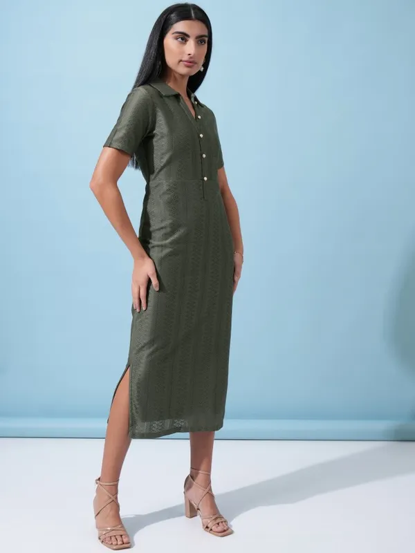 Self Design Shirt Dress