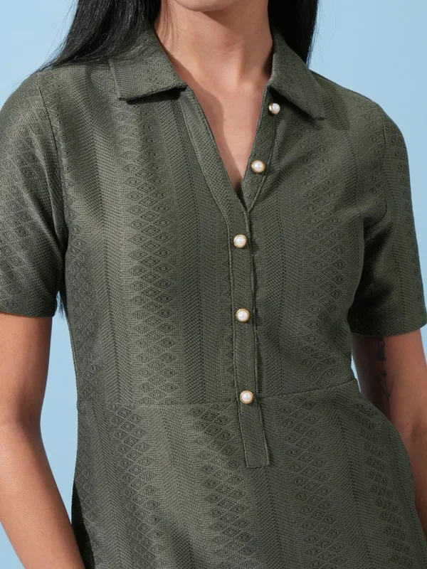 Self Design Shirt Dress