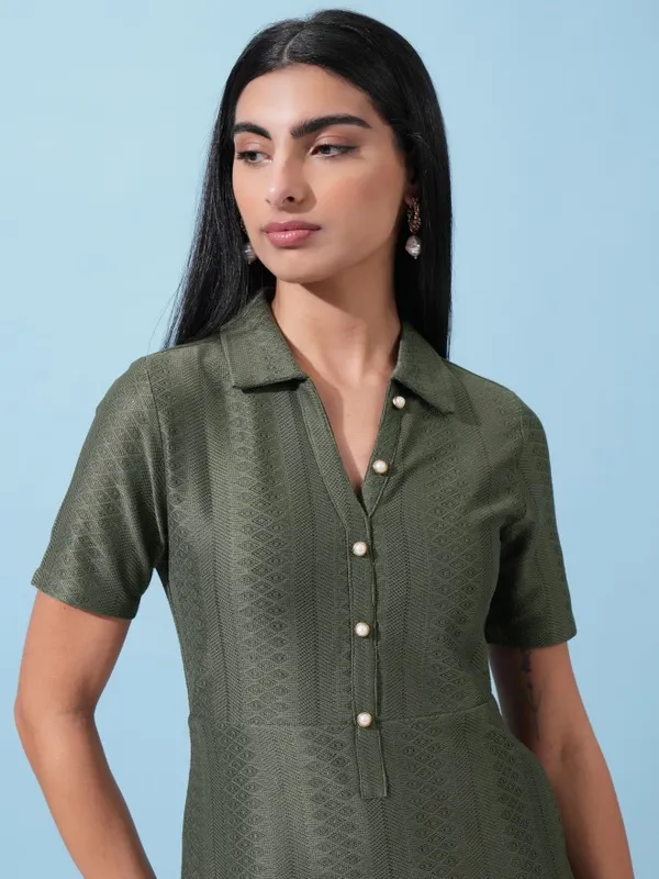 Self Design Shirt Dress