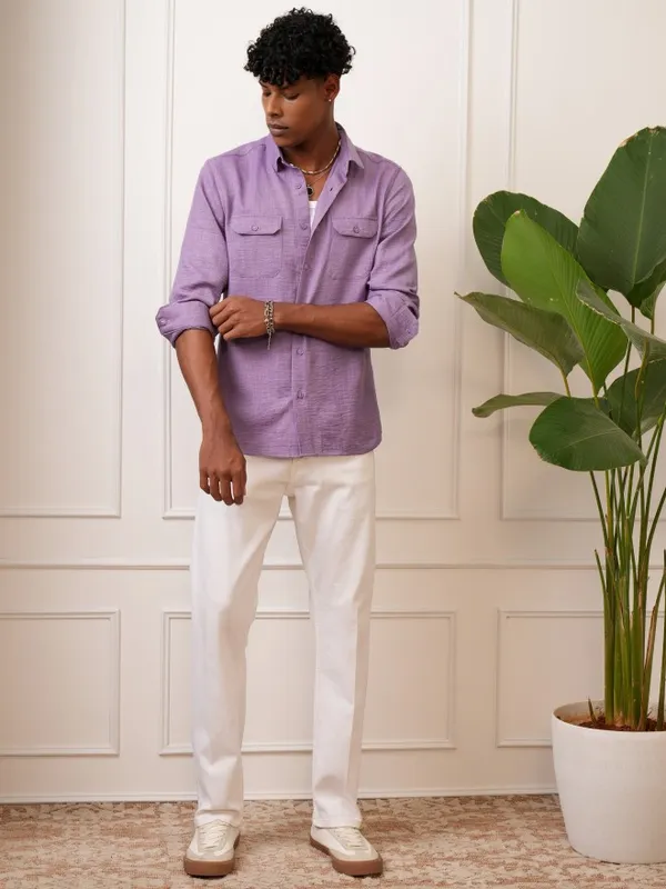 Men Slim Fit Casual Shirt